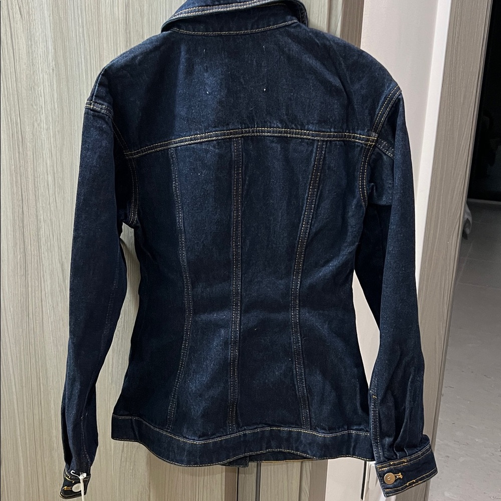 NWT $168 ANTHROPOLOGIE Pilcro Corset Denim Jacket oversized XXS will work for XS - Picture 10 of 10